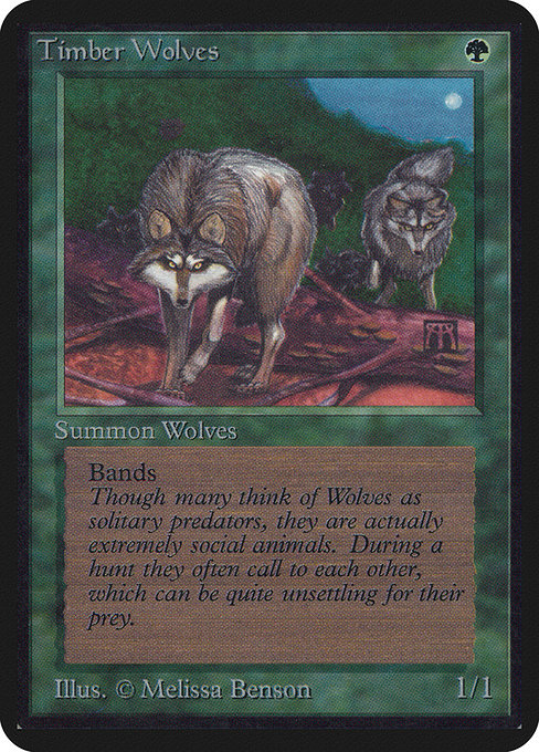 Timber Wolves - Limited Edition Alpha Rare Card