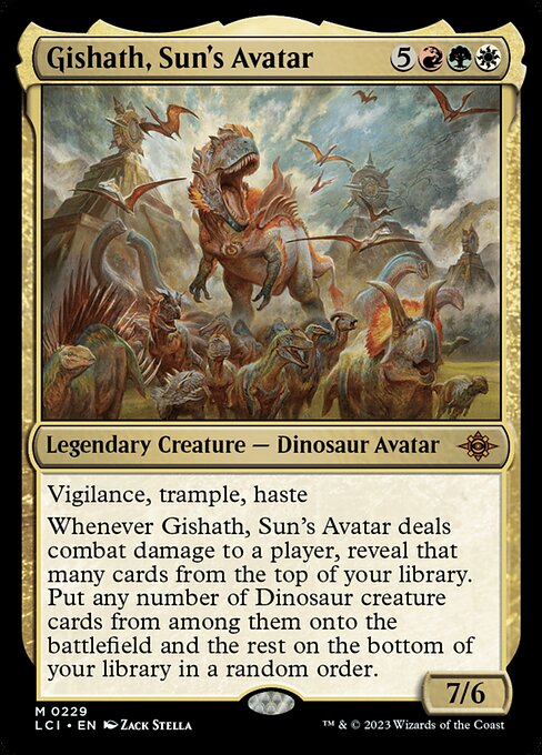Gishath, Sun's Avatar - The Lost Caverns of Ixalan Mythic Card