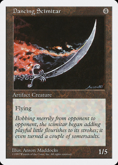 Dancing Scimitar - Fifth Edition Rare Card