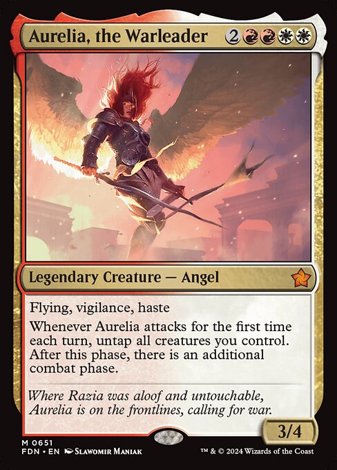 Aurelia, the Warleader - Foundations Mythic Card