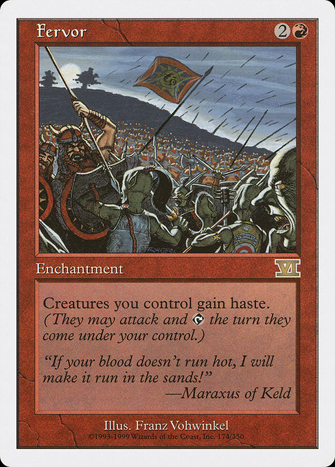 Fervor - Classic Sixth Edition Rare Card