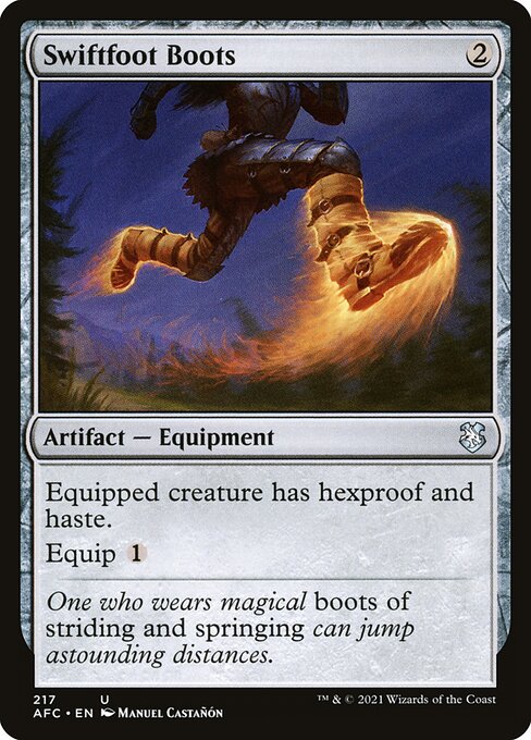 Swiftfoot Boots - Forgotten Realms Commander Uncommon Card