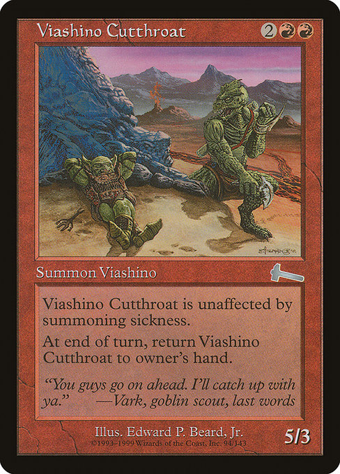 Viashino Cutthroat - Urza's Legacy Uncommon Card