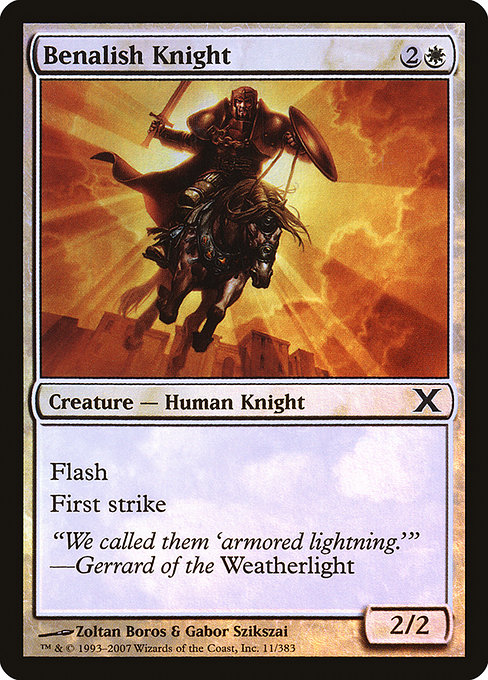 Benalish Knight - Tenth Edition Common Card