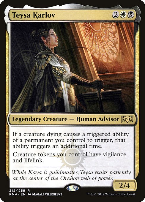 Teysa Karlov - Ravnica Allegiance Rare Card
