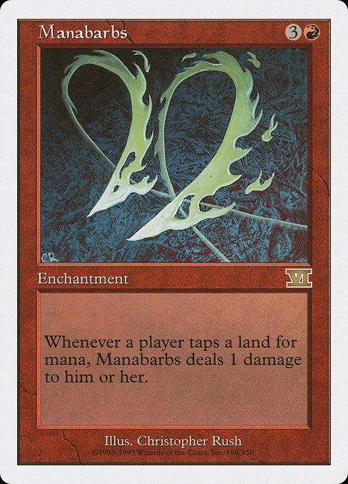 Manabarbs - Classic Sixth Edition Rare Card