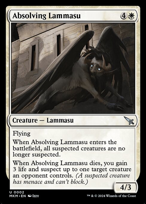 Absolving Lammasu - Murders at Karlov Manor Uncommon Card