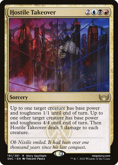 Hostile Takeover - Streets of New Capenna Rare Card