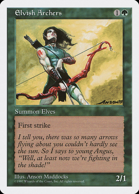 Elvish Archers - Fifth Edition Rare Card
