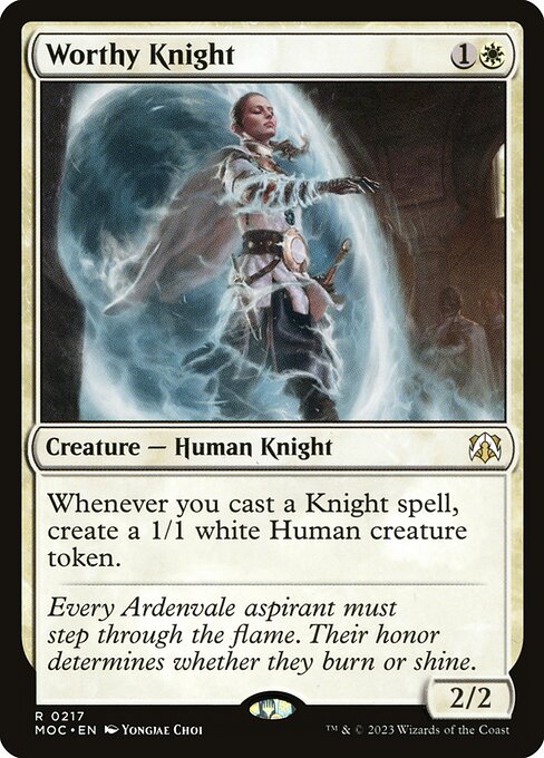 Worthy Knight - March of the Machine Commander Rare Card