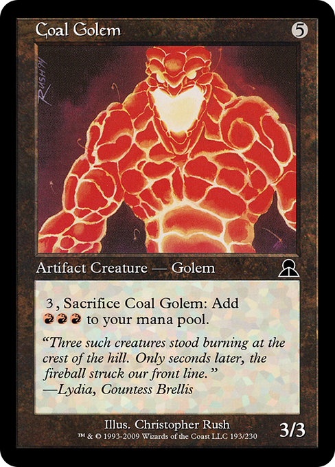 Coal Golem - Masters Edition III Common Card