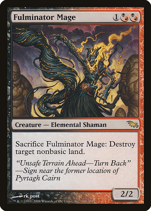 Fulminator Mage - Shadowmoor Rare Card