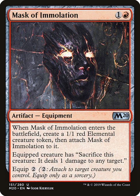 Mask of Immolation - Core Set 2020 Uncommon Card