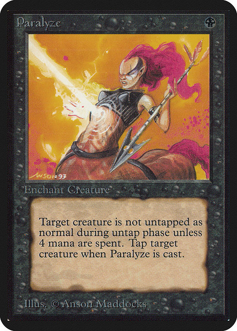 Paralyze - Limited Edition Alpha Common Card