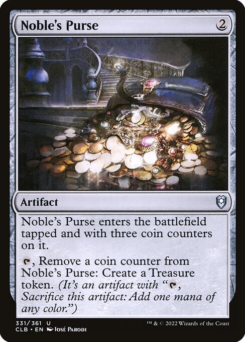Noble's Purse - Commander Legends: Battle for Baldur's Gate Uncommon Card