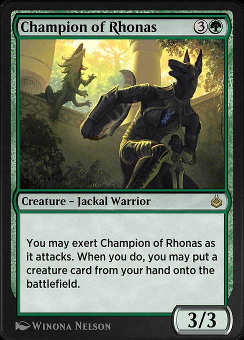 Champion of Rhonas - Amonkhet Remastered Rare Card
