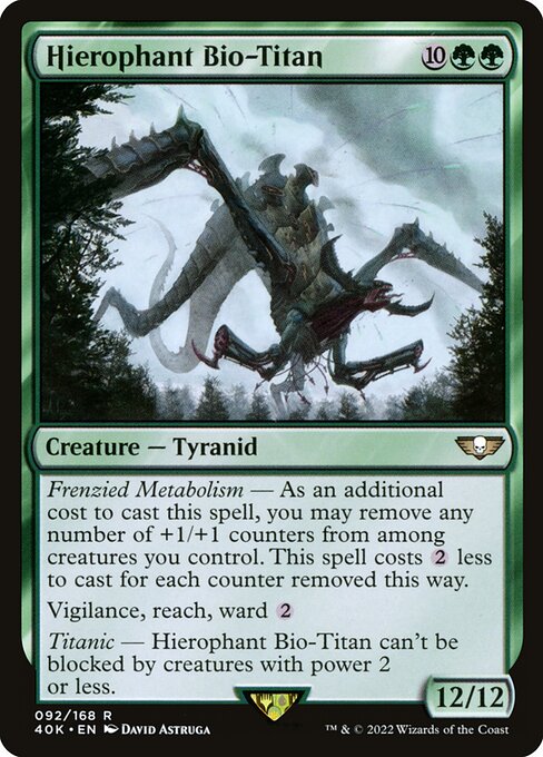 Hierophant Bio-Titan - Warhammer 40,000 Commander Rare Card