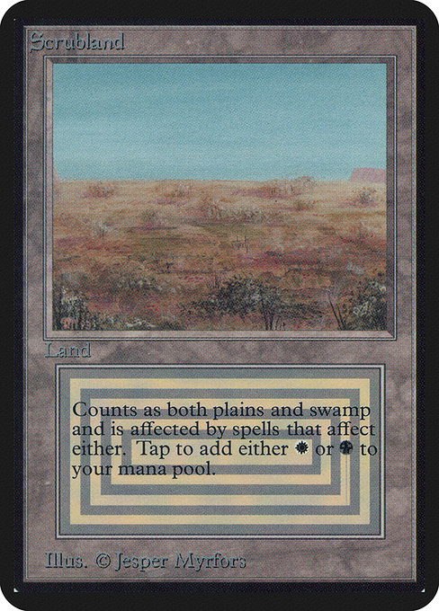 Scrubland - Limited Edition Alpha Rare Card