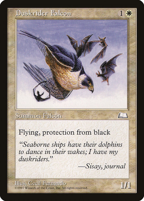 Duskrider Falcon - Weatherlight Common Card