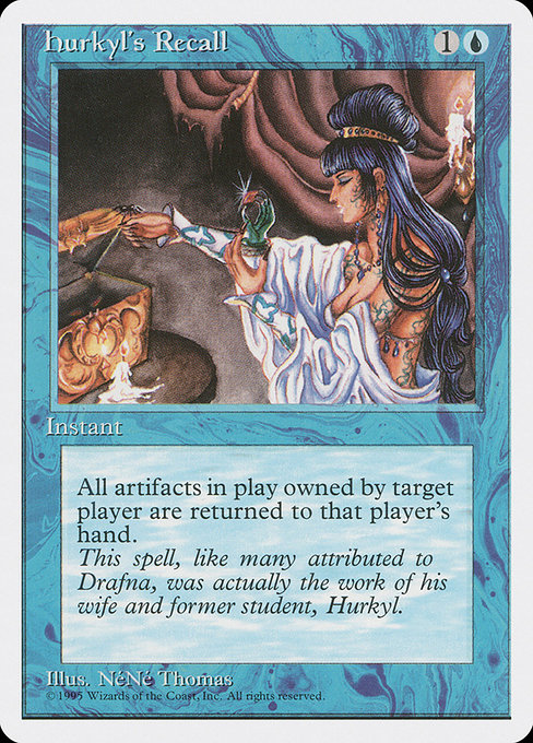 Hurkyl's Recall - Fourth Edition Rare Card