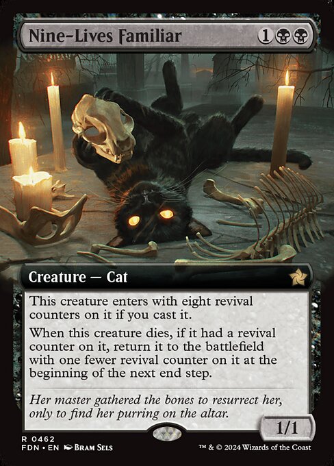 Nine-Lives Familiar - Foundations Rare Card