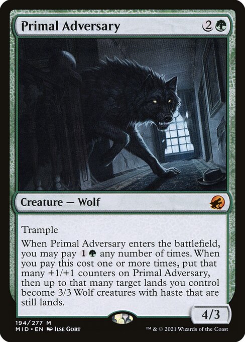 Primal Adversary - Innistrad: Midnight Hunt Mythic Card