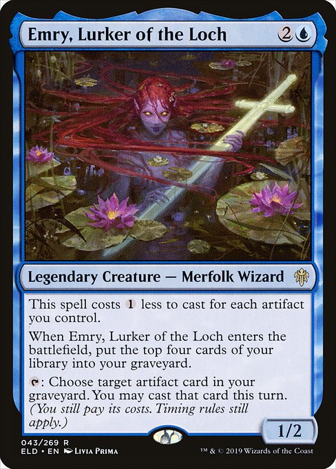 Emry, Lurker of the Loch - Throne of Eldraine Rare Card