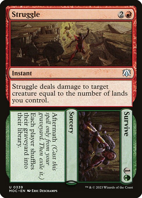 Struggle // Survive - March of the Machine Commander Uncommon Card