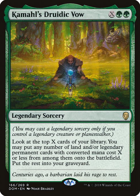 Kamahl's Druidic Vow - Dominaria Rare Card