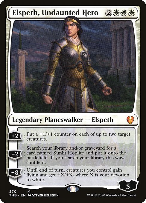 Elspeth, Undaunted Hero - Theros Beyond Death Mythic Card
