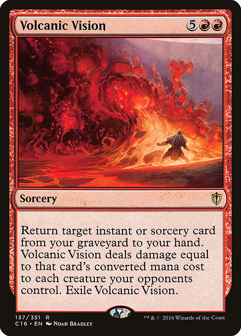 Volcanic Vision - Commander 2016 Rare Card