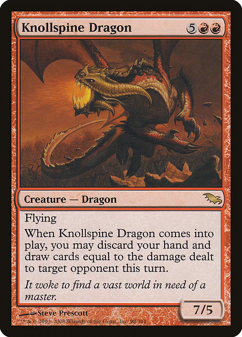 Knollspine Dragon - Shadowmoor Rare Card