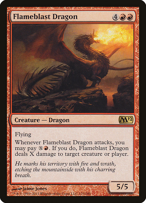 Flameblast Dragon - Magic 2012 Rare Card