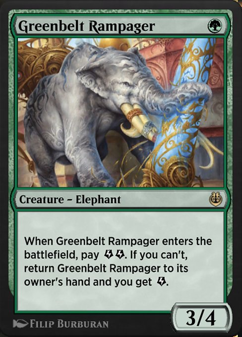 Greenbelt Rampager - Kaladesh Remastered Rare Card