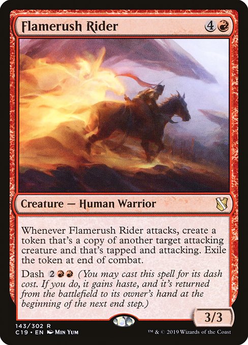 Flamerush Rider - Commander 2019 Rare Card