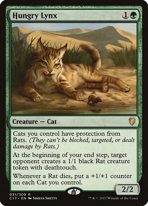 Hungry Lynx - Commander 2017 Rare Card