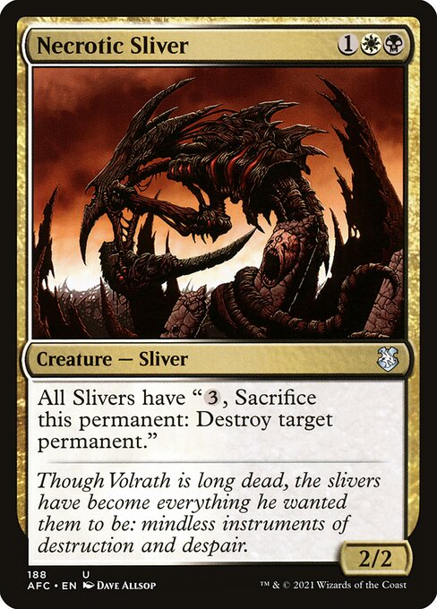 Necrotic Sliver - Forgotten Realms Commander Uncommon Card