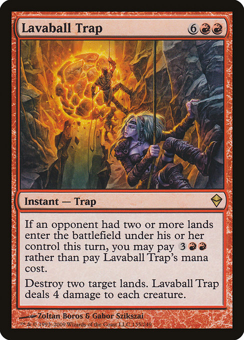 Lavaball Trap - Zendikar Rare Card