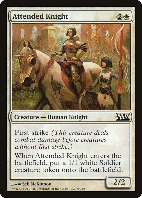 Attended Knight - Magic 2013 Common Card