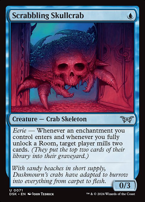 Scrabbling Skullcrab - Duskmourn: House of Horror Uncommon Card