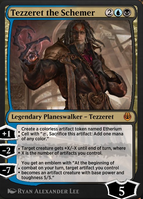 Tezzeret the Schemer - Kaladesh Remastered Mythic Card