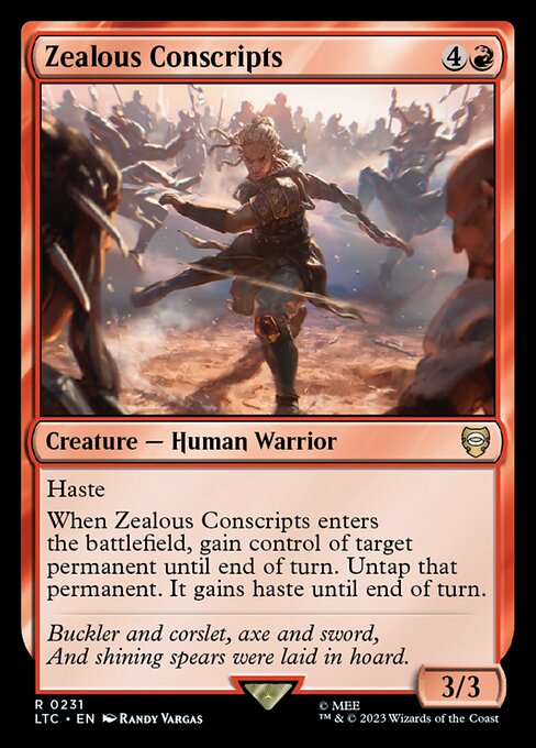 Zealous Conscripts - Tales of Middle-earth Commander Rare Card