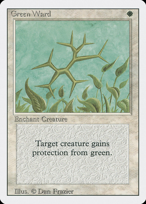 Green Ward - Revised Edition Uncommon Card