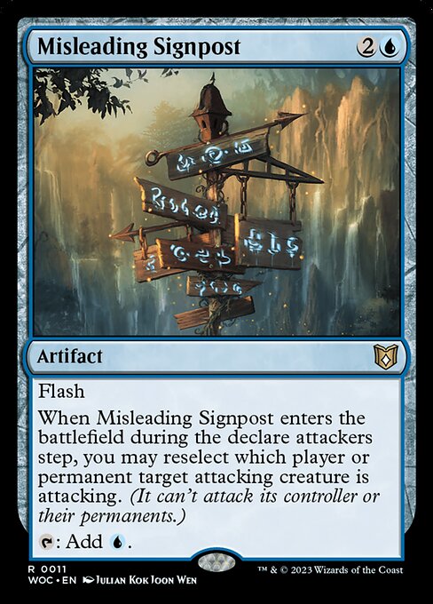Misleading Signpost - Wilds of Eldraine Commander Rare Card