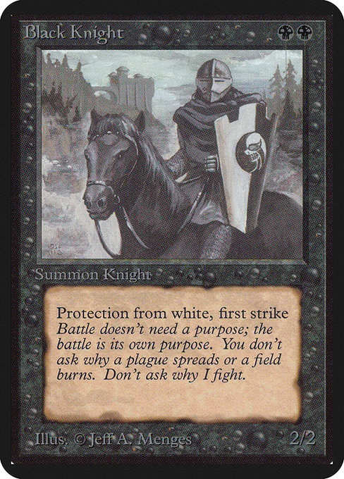 Black Knight - Limited Edition Alpha Uncommon Card
