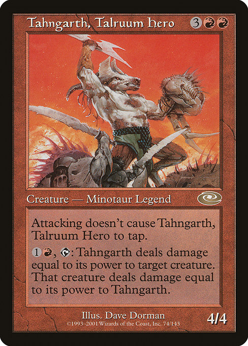 Tahngarth, Talruum Hero - Planeshift Rare Card
