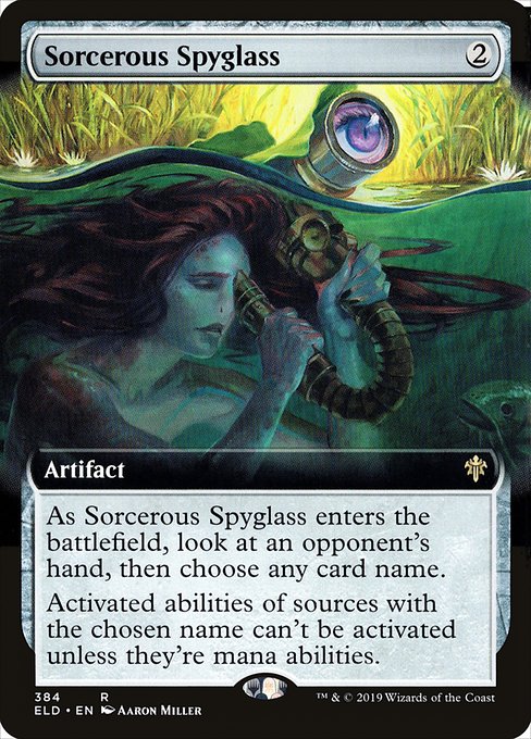 Sorcerous Spyglass - Throne of Eldraine Rare Card