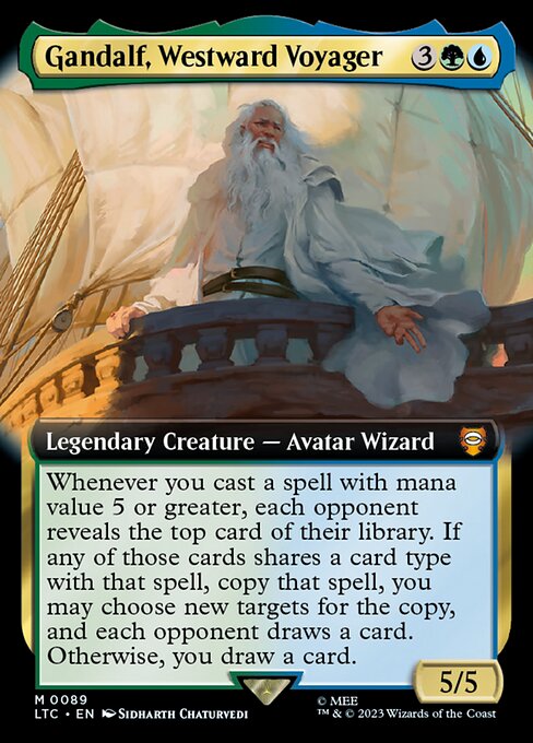 Gandalf, Westward Voyager - Tales of Middle-earth Commander Mythic Card