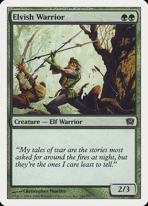 Elvish Warrior - Ninth Edition Common Card