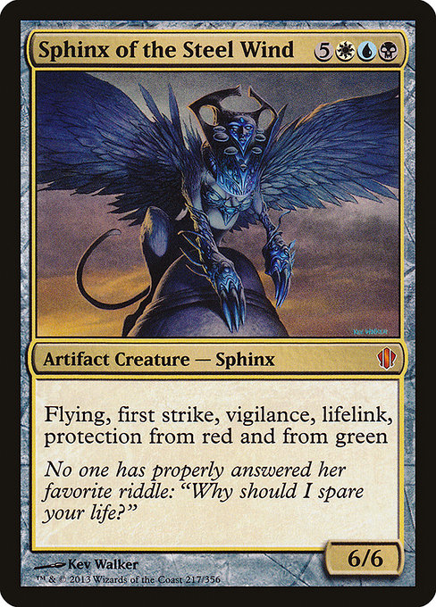 Sphinx of the Steel Wind - Commander 2013 Mythic Card